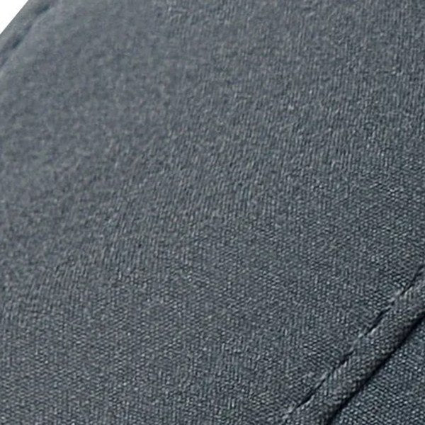 The matte performance polyester with a stitched seam